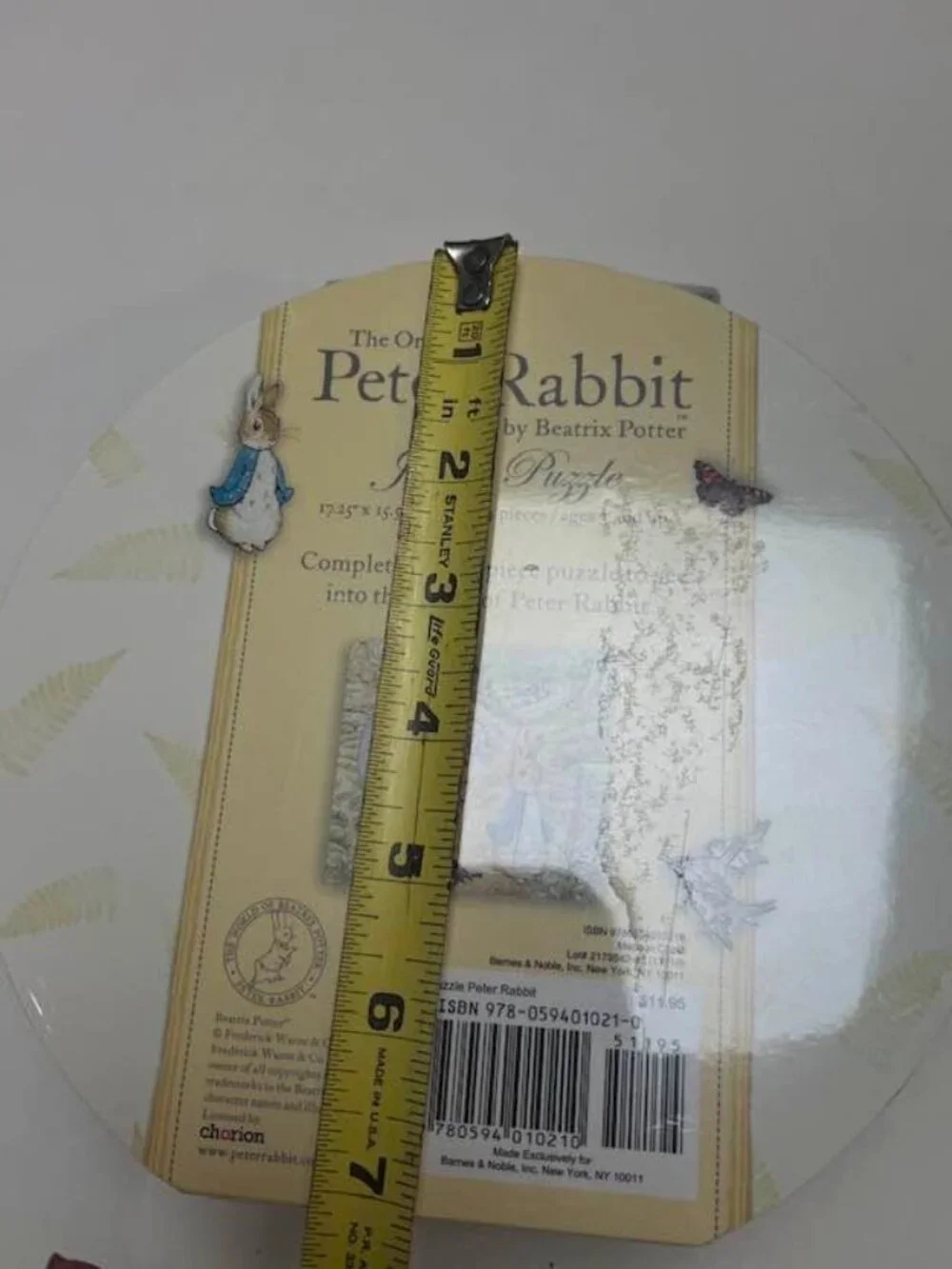Peter Rabbit plush w/tag + Jumbo Puzzle Case New